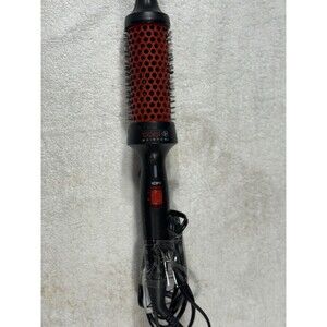 Tool Science -Ion Black/Red Roller Brush Curling Iron 2” Barrel  Tested Works